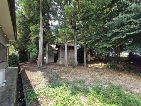 社殿脇の木立に建つ境内の小祠。
